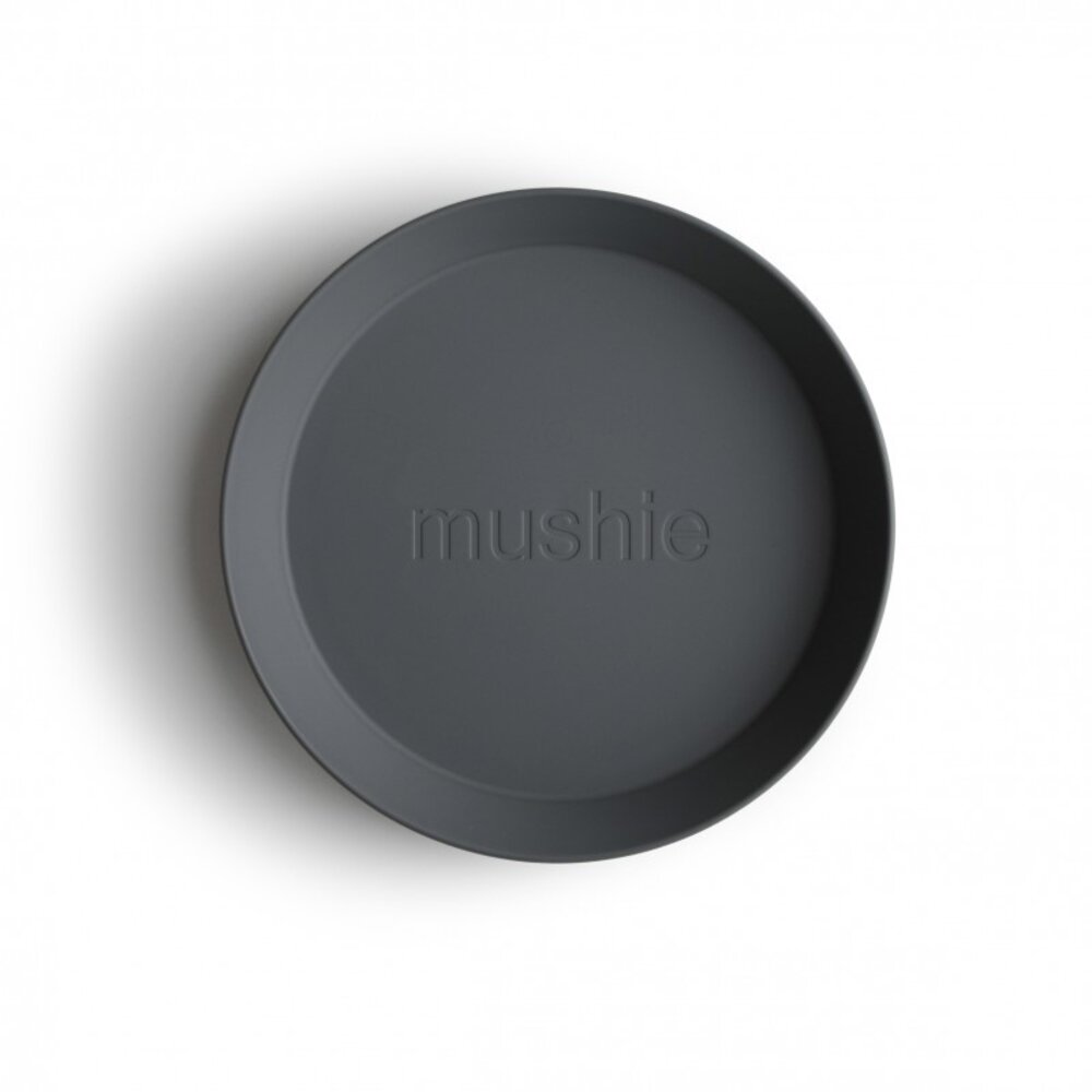 Mushie Borden Rond | Smoke (2 stuks) Mushie Borden Rond | Smoke (2 stuks)