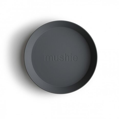 Mushie Borden Rond | Smoke (2 stuks) Mushie Borden Rond | Smoke (2 stuks)