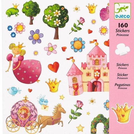 Djeco Stickers Prinses | 160 stuks Djeco Stickers Prinses | 160 stuks