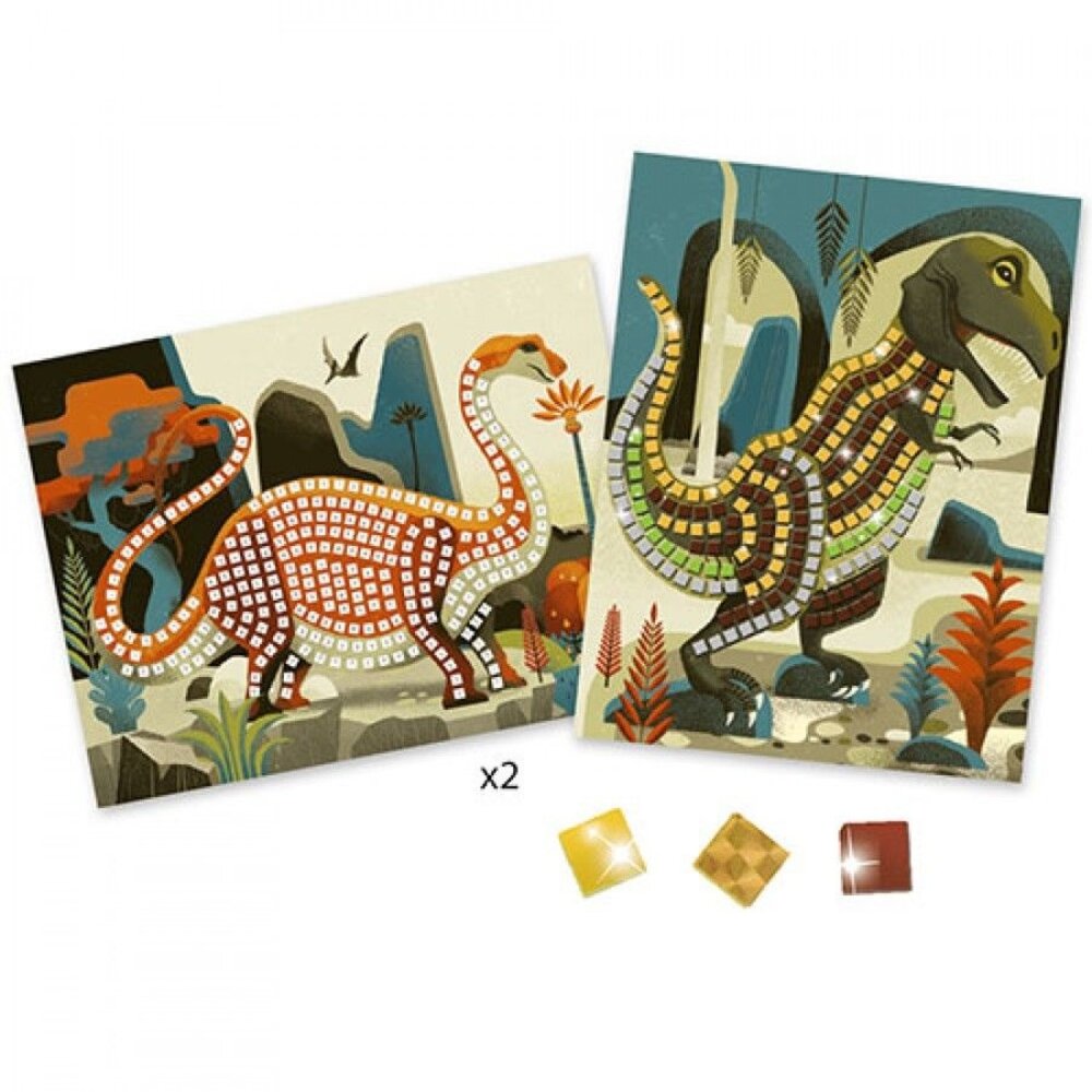 Djeco Mozaïek Kunst met een nummer | Dinosaurussen Djeco Mozaïek Kunst met een nummer | Dinosaurussen