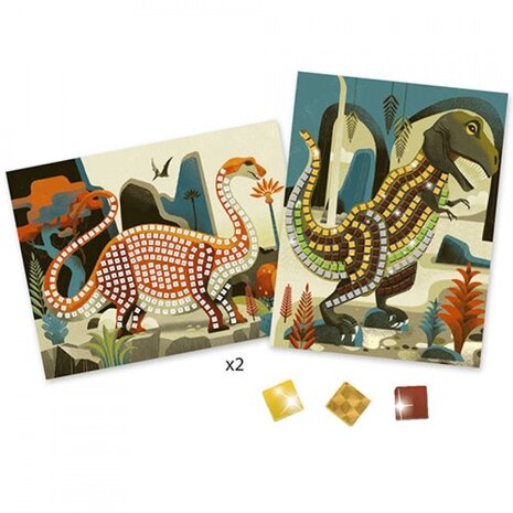 Djeco Mozaïek Kunst met een nummer | Dinosaurussen Djeco Mozaïek Kunst met een nummer | Dinosaurussen