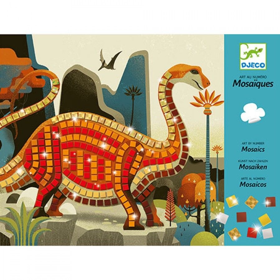 Mozaïek Kunst met een nummer | Dinosaurussen