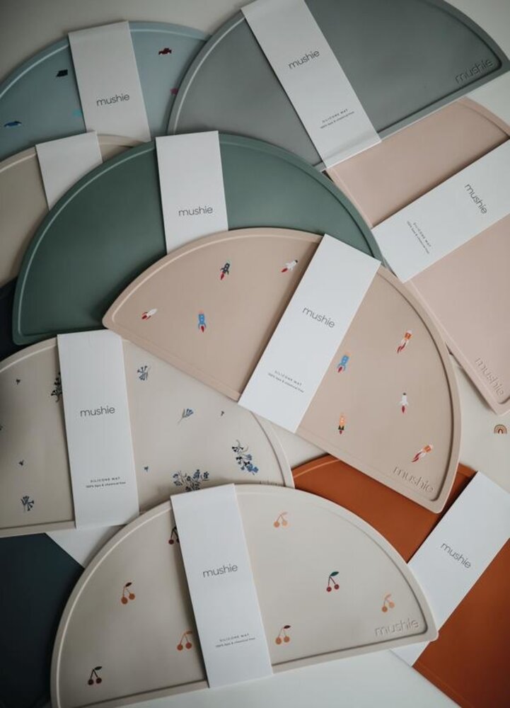 Mushie Siliconen Placemat | Lilac Flowers