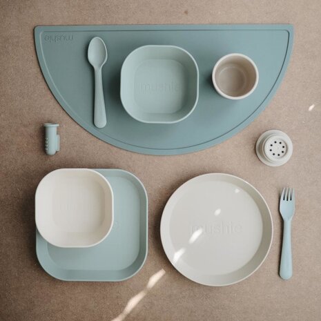 Mushie Siliconen Placemat | Cambridge Blue Mushie Siliconen Placemat | Cambridge Blue