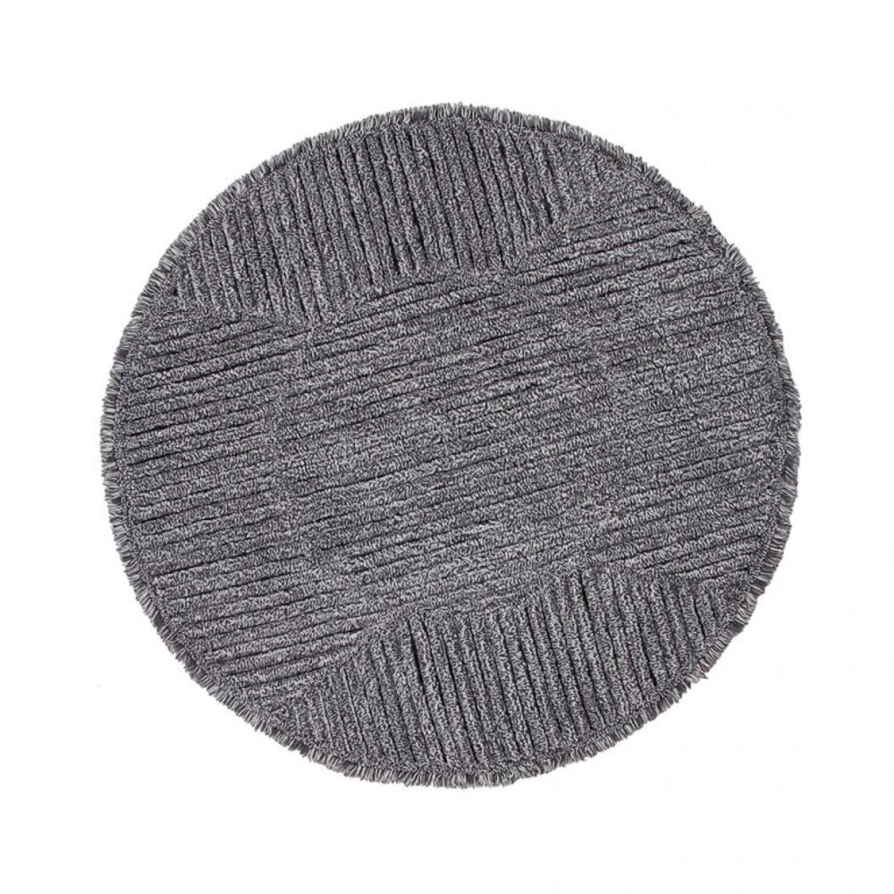 Lorena Canals Wasbaar Wollen Vloerkleed | Black Tea 160 × 160 cm