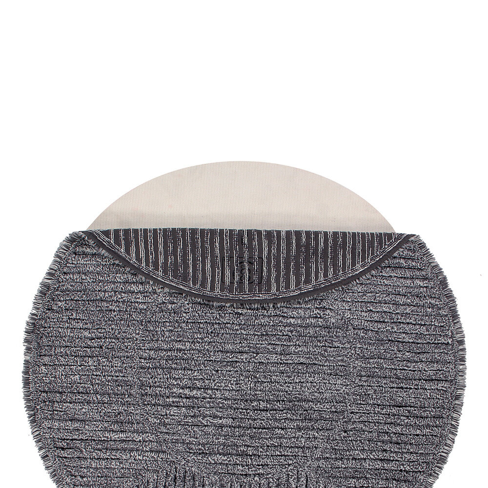 Lorena Canals Wasbaar Wollen Vloerkleed | Black Tea 160 × 160 cm