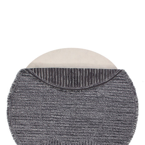 Lorena Canals Wasbaar Wollen Vloerkleed | Black Tea 160 × 160 cm