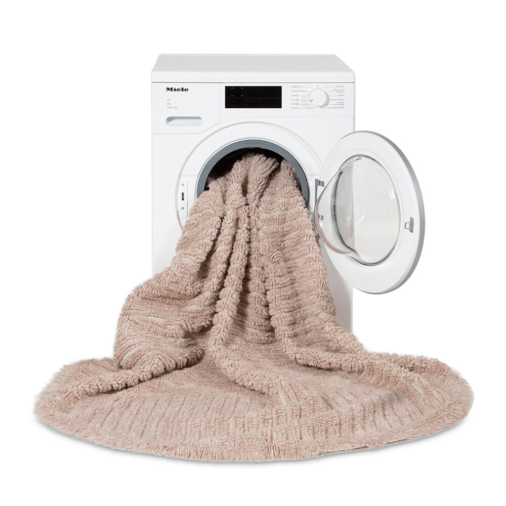 Lorena Canals Wasbaar Wollen Vloerkleed | Rose Tea 160 x 160 cm Lorena Canals Wasbaar Wollen Vloerkleed | Rose Tea 160 x 160 cm