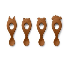 Liewood Liva Set Siliconen Lepels  4 stuks - Mustard Liewood Liva Set Siliconen Lepels  4 stuks - Mustard