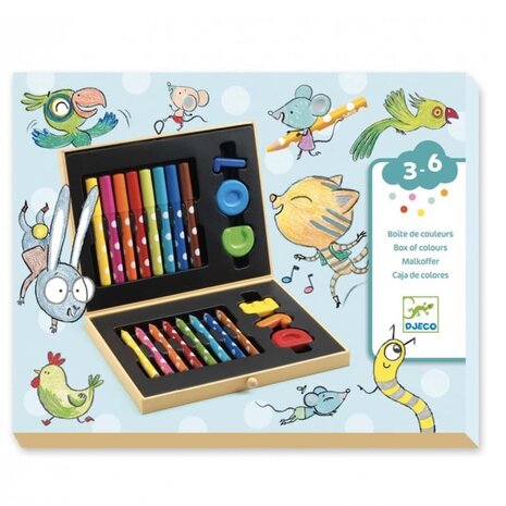 Djeco Tekenkoffer voor kleine kinderen Djeco Tekenkoffer voor kleine kinderen