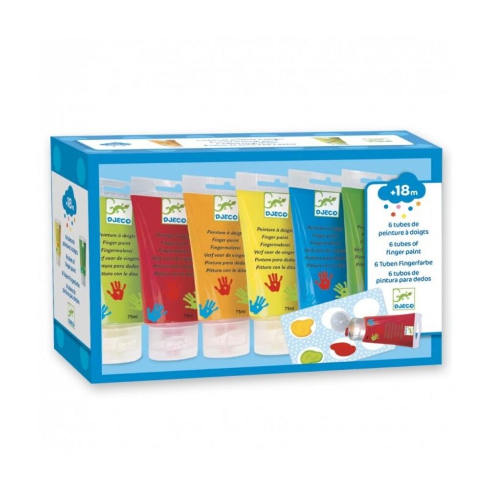 Djeco Vingerverf | 6 tubes Djeco Vingerverf | 6 tubes
