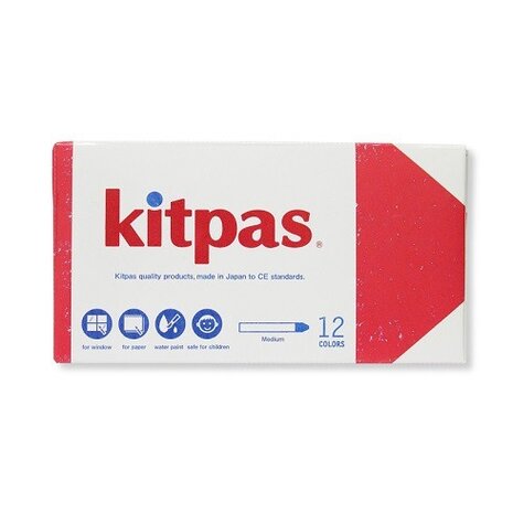 Kitpas Uitwisbaar (raam)krijt | Medium - 12 stuks Kitpas Uitwisbaar (raam)krijt | Medium - 12 stuks