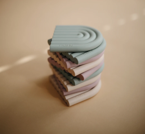 Mushie Bijtring - Teether Rainbow | Cambridge Blue Mushie Bijtring - Teether Rainbow | Cambridge Blue