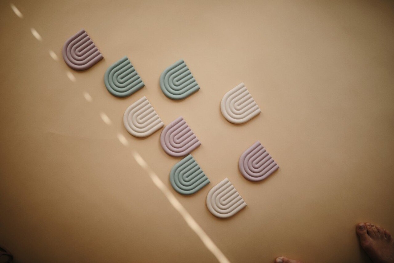 Mushie Bijtring - Teether Rainbow | Mauve