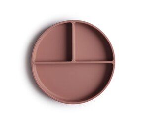 Mushie Siliconen Bord met Zuignap | Cloudy Mauve Mushie Siliconen Bord met Zuignap | Cloudy Mauve