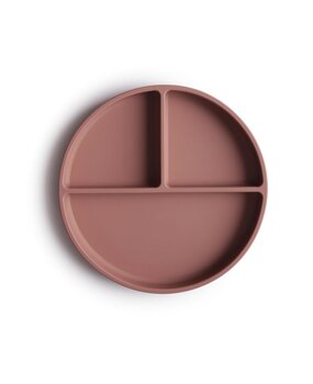 Mushie Siliconen Bord met Zuignap | Cloudy Mauve