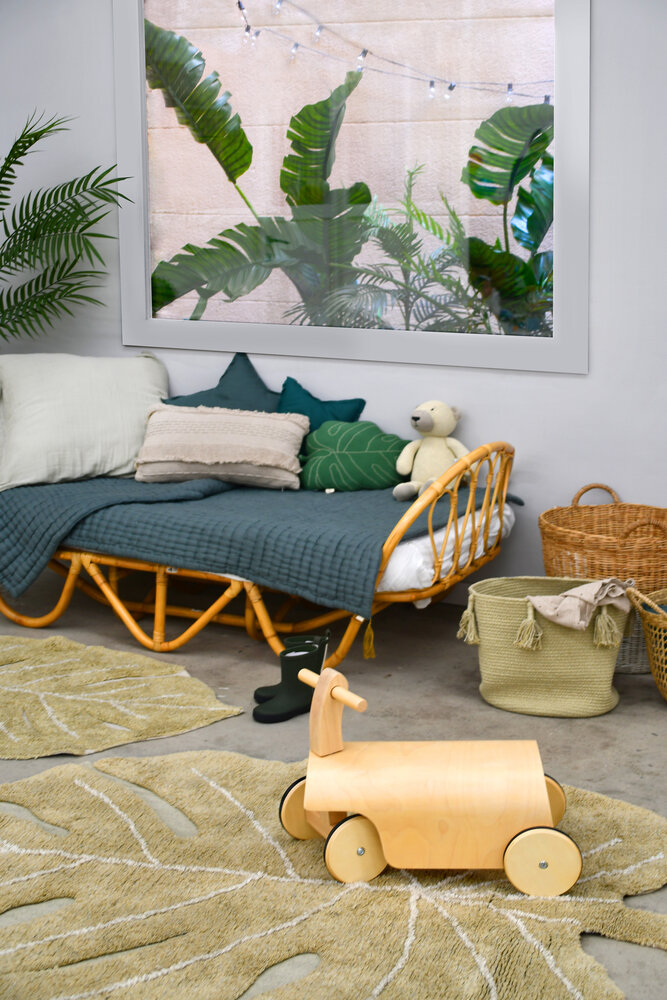 Lorena Canals Mini Monstera Olive | Vloerkleed Lorena Canals Mini Monstera Olive | Vloerkleed