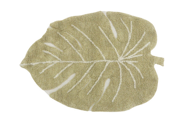 Lorena Canals Mini Monstera Olive | Vloerkleed Lorena Canals Mini Monstera Olive | Vloerkleed