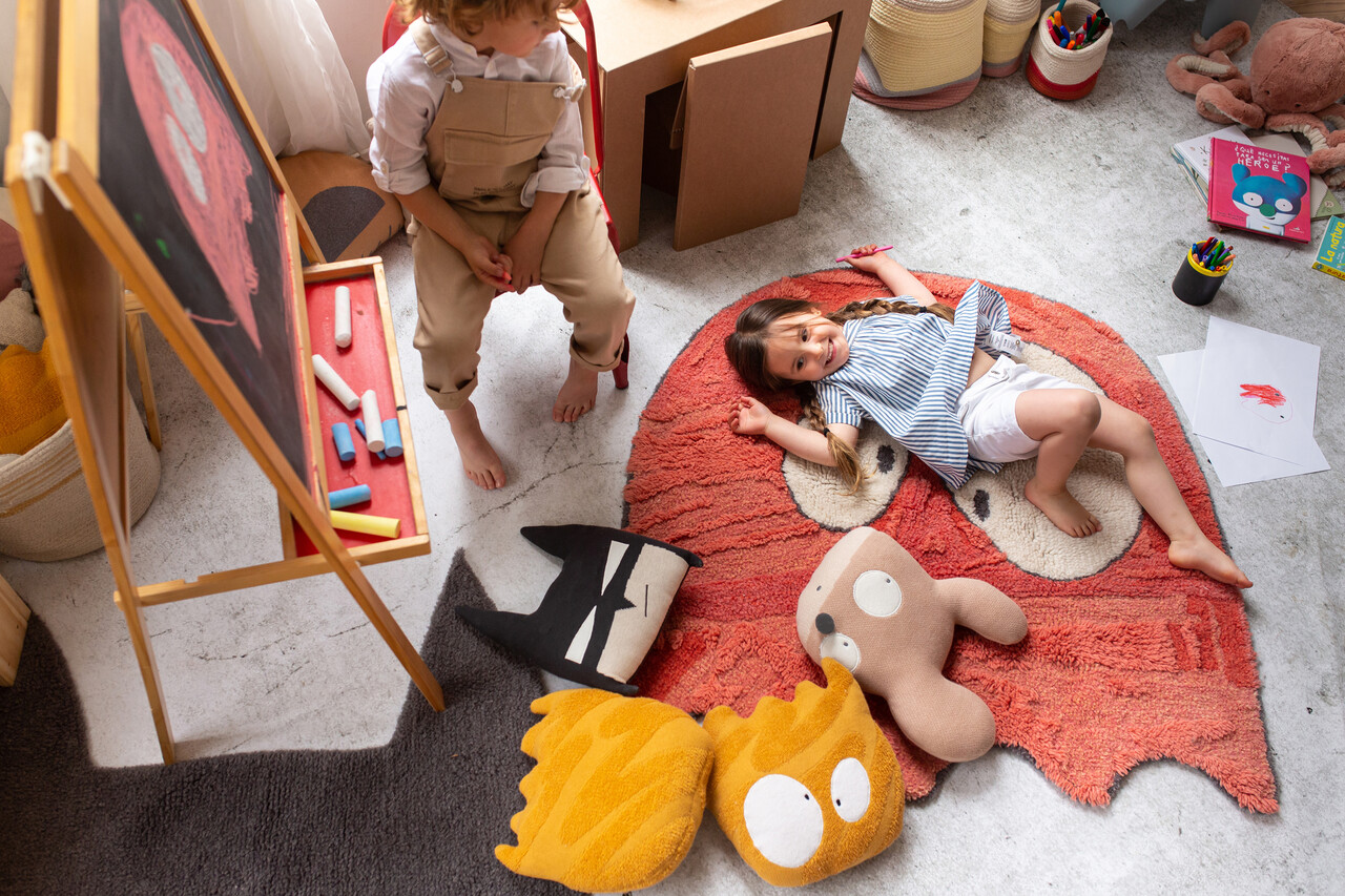 Lorena Canals Ghosty | Wollen Vloerkleed 100 x 100 CM Lorena Canals Ghosty | Wollen Vloerkleed 100 x 100 CM