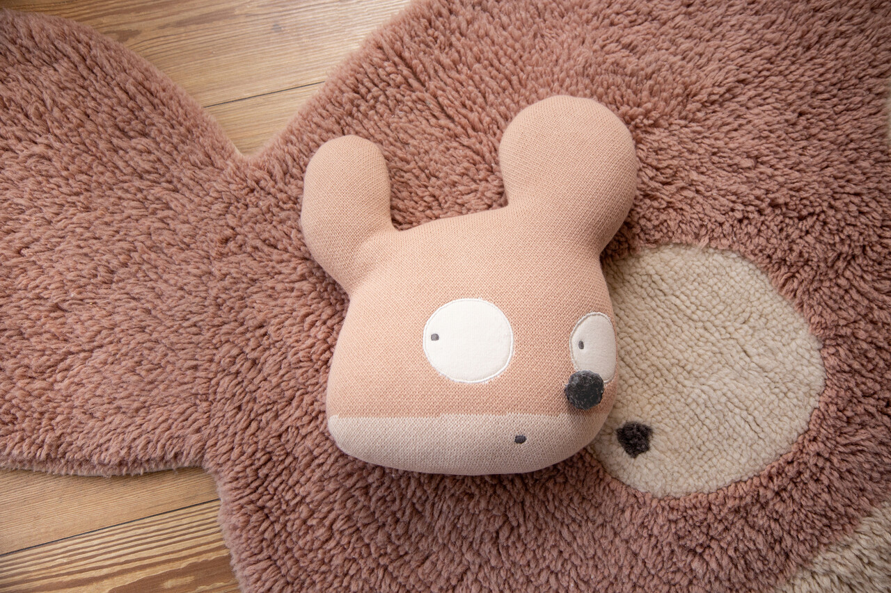 Lorena Canals Miss Mighty Mouse | Gebreid Kussen 35x35 cm