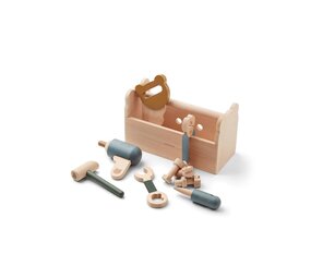 Liewood Houten gereedschapsset - Luigi Tool Set | Blue Multi Mix Liewood Houten gereedschapsset - Luigi Tool Set | Blue Multi Mix