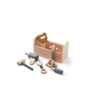 Liewood Houten gereedschapsset - Luigi Tool Set | Blue Multi Mix