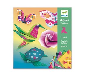 Djeco Eenvoudig Origami Knutselpakket | Tropisch Djeco Eenvoudig Origami Knutselpakket | Tropisch