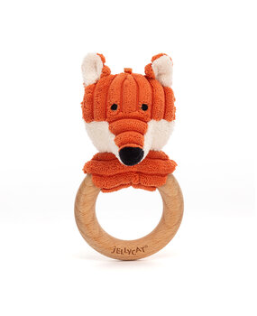 Jellycat Cordy Roy Baby Fox met Houten Ring