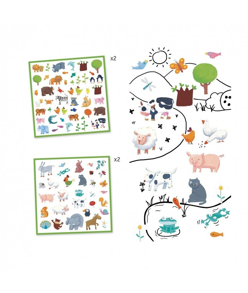 Djeco Stickers Jungle Dieren Djeco Stickers Jungle Dieren