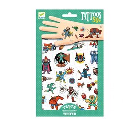 Djeco Tattoo's Helden versus Schurken Heroes vs Villians Djeco Tattoo's Helden versus Schurken Heroes vs Villians