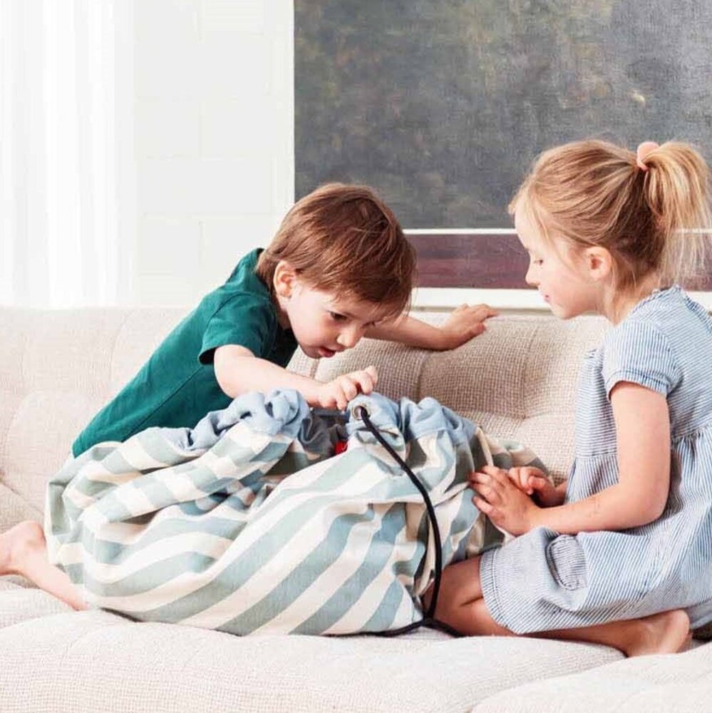 Play & Go Opbergzak | Green Stripes Play & Go Opbergzak | Green Stripes