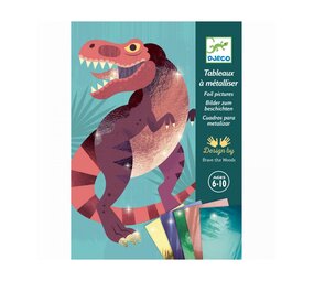 Djeco Schilderijtje Metallic | Dinosaurussen Djeco Schilderijtje Metallic | Dinosaurussen