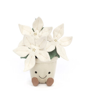 Jellycat Amuseable Gold Poinsettia Witte Kerstster Jellycat Amuseable Gold Poinsettia Witte Kerstster