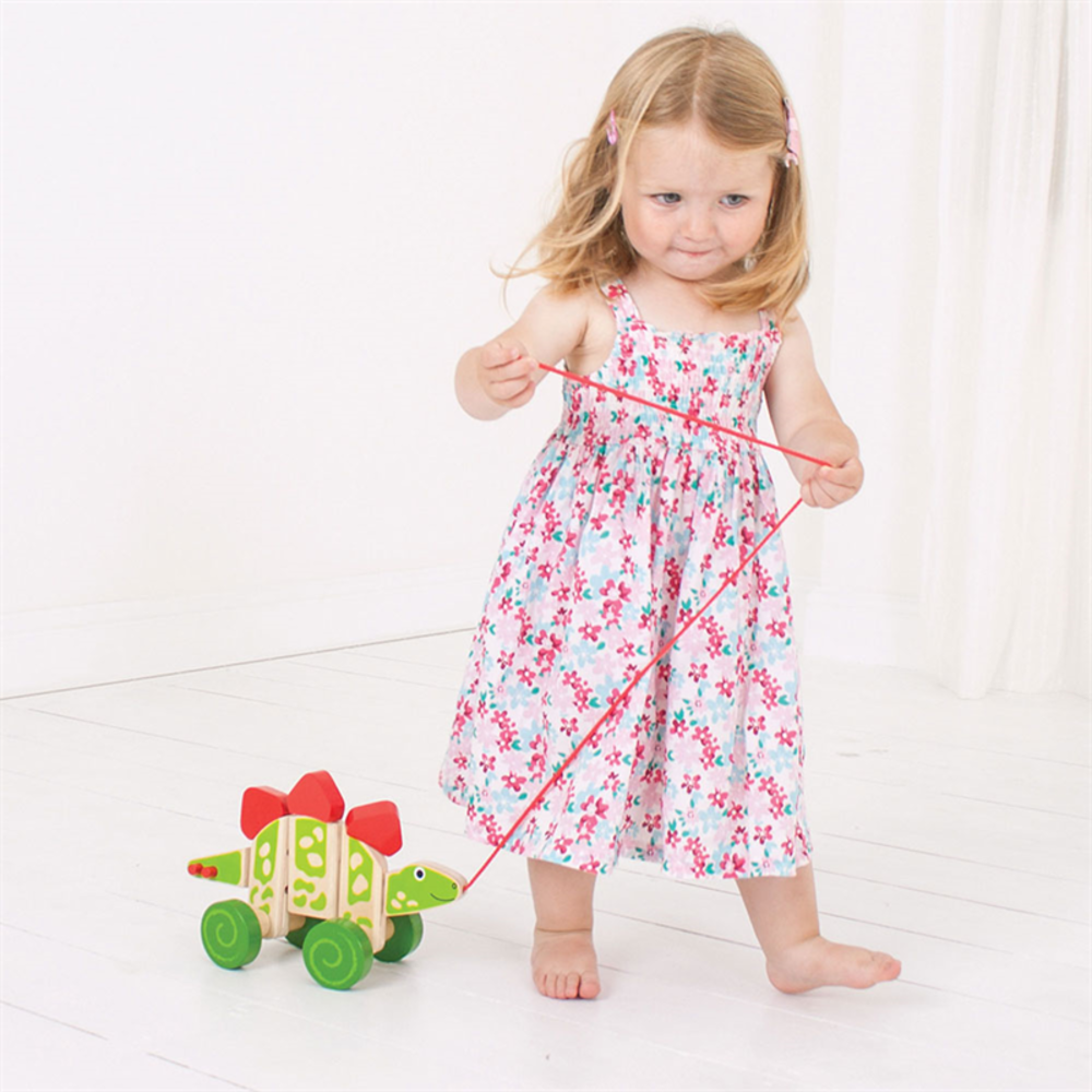 Bigjigs Toys Houten Trekfiguur Dinosaurus Bigjigs Toys Houten Trekfiguur Dinosaurus