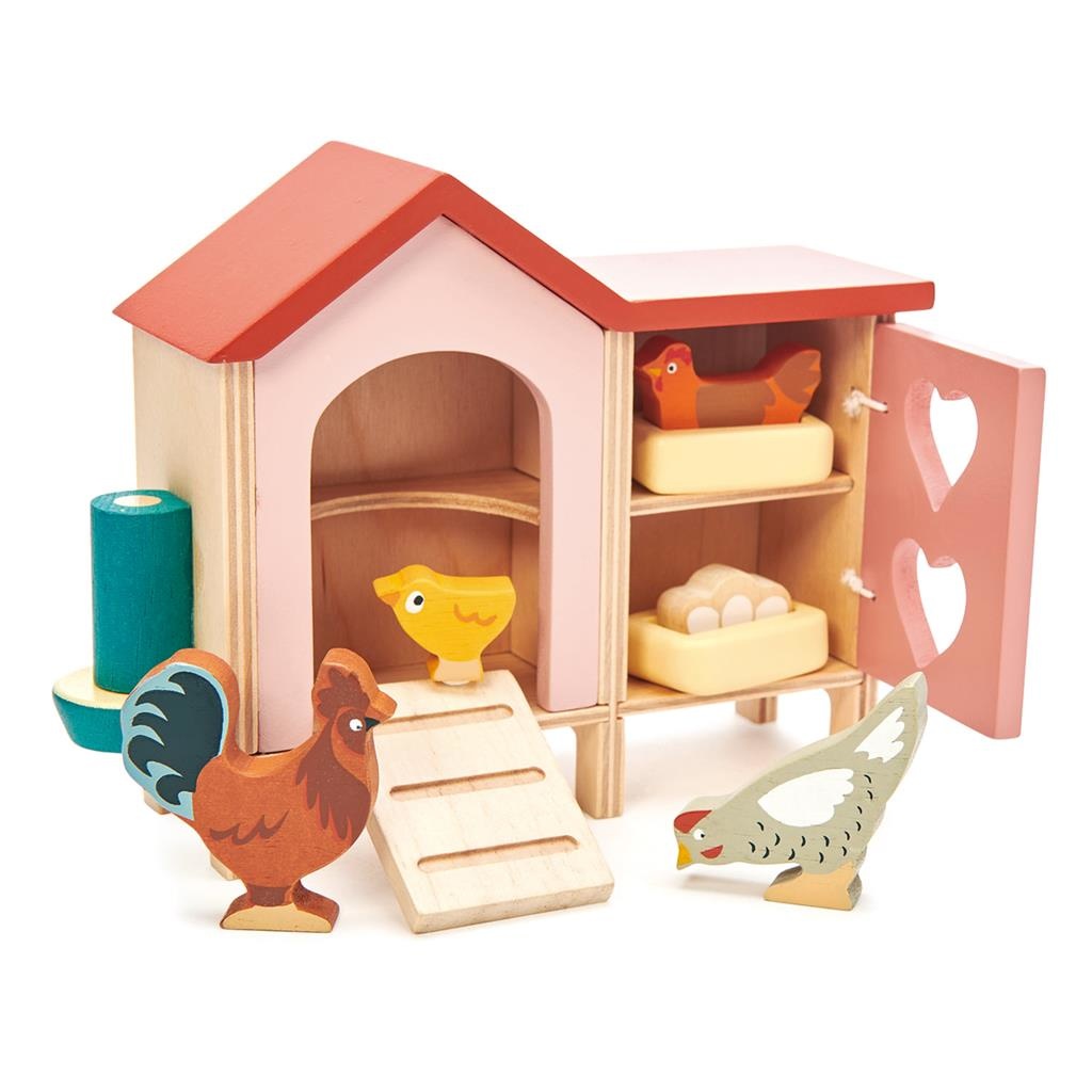 Houten huisdieren | Kippenren afbeelding
