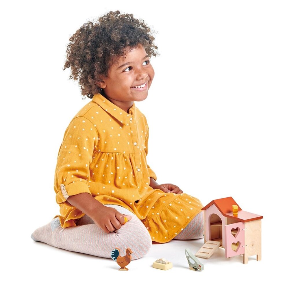 Tender Leaf Toys Houten huisdieren | Kippenren Tender Leaf Toys Houten huisdieren | Kippenren