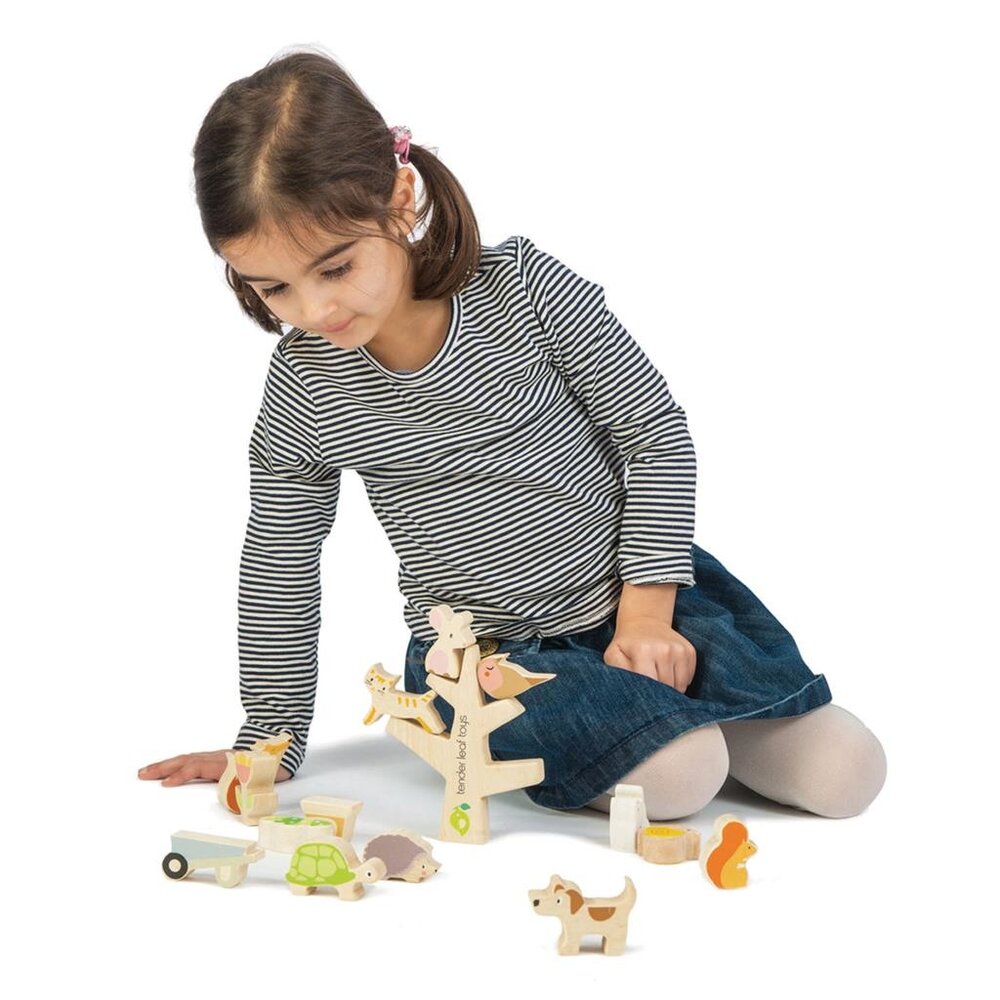 Tender Leaf Toys Houten stapelboom met dieren