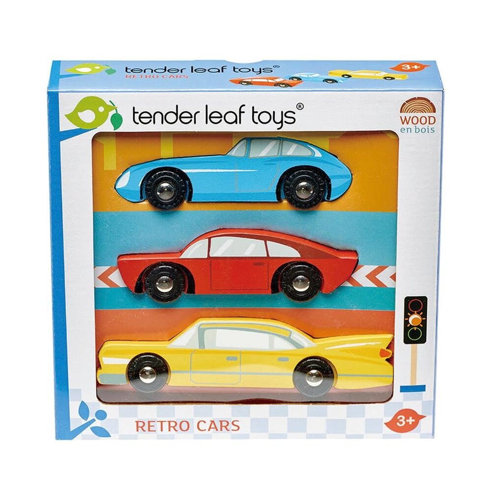 Tender Leaf Toys Houten Retro Auto's Tender Leaf Toys Houten Retro Auto's
