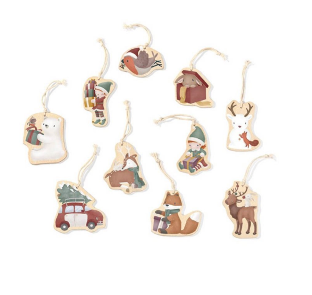 Little Dutch Houten Kersthangers Little Dutch Houten Kersthangers