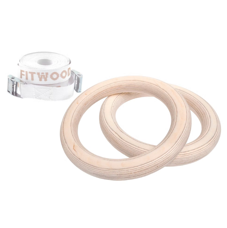 Ulpu Gymringen Mini - Hout met witte bandjes Ulpu Gymringen Mini - Hout met witte bandjes