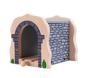 Bigjigs Toys Houten Trein | Stenen Tunnel Grijs Bigjigs Toys Houten Trein | Stenen Tunnel Grijs