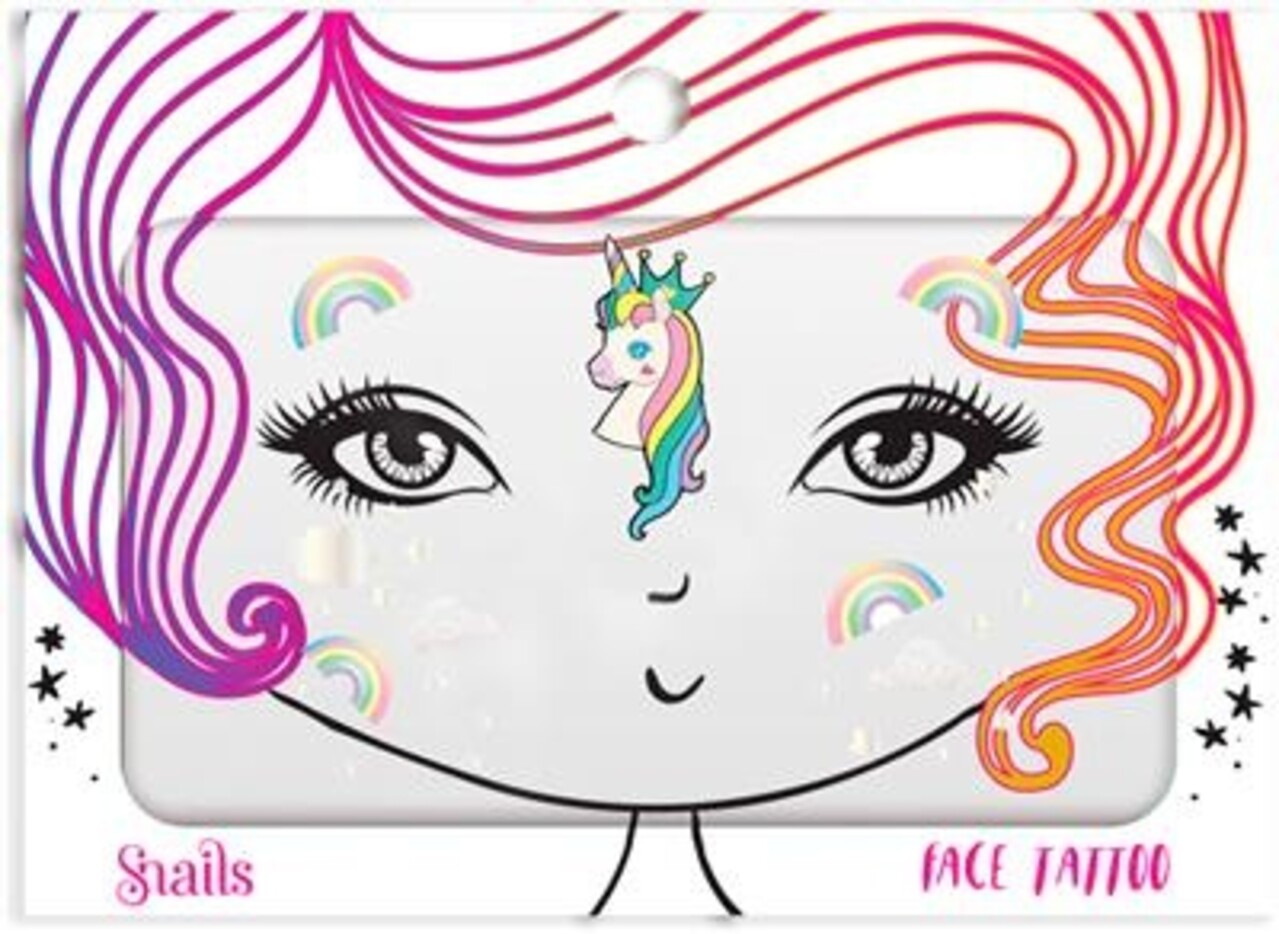 Snails Gezichtstattoo | Eenhoorn Snails Gezichtstattoo | Eenhoorn