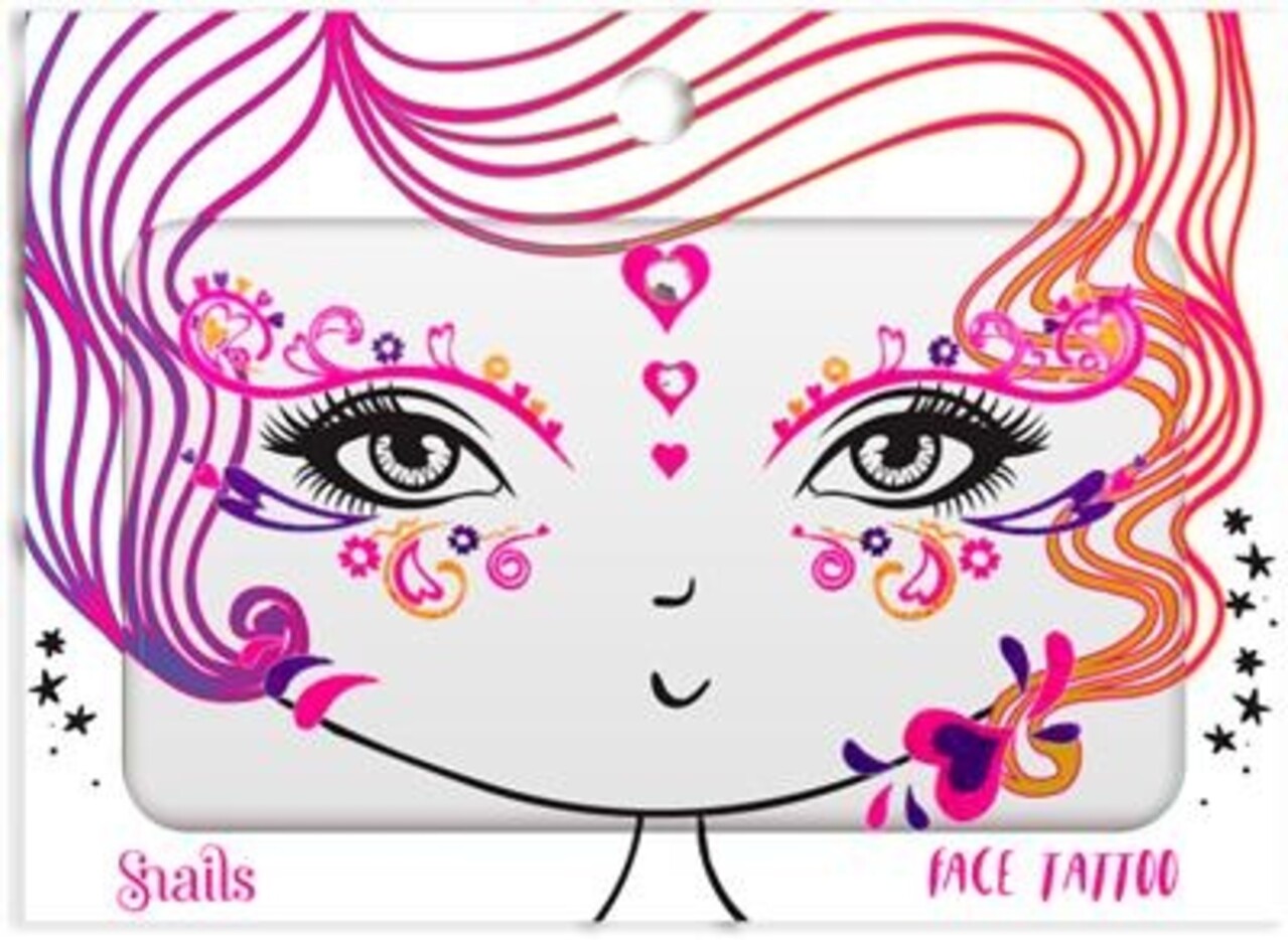 Snails Gezichtstattoo | Hartenkoningin Snails Gezichtstattoo | Hartenkoningin
