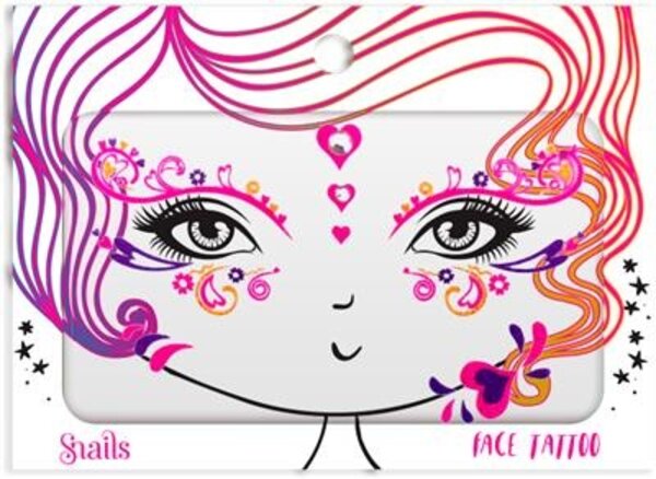 Snails Gezichtstattoo | Hartenkoningin Snails Gezichtstattoo | Hartenkoningin