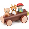 Tender Leaf Toys Houten Taxi Bosdieren Tender Leaf Toys Houten Taxi Bosdieren
