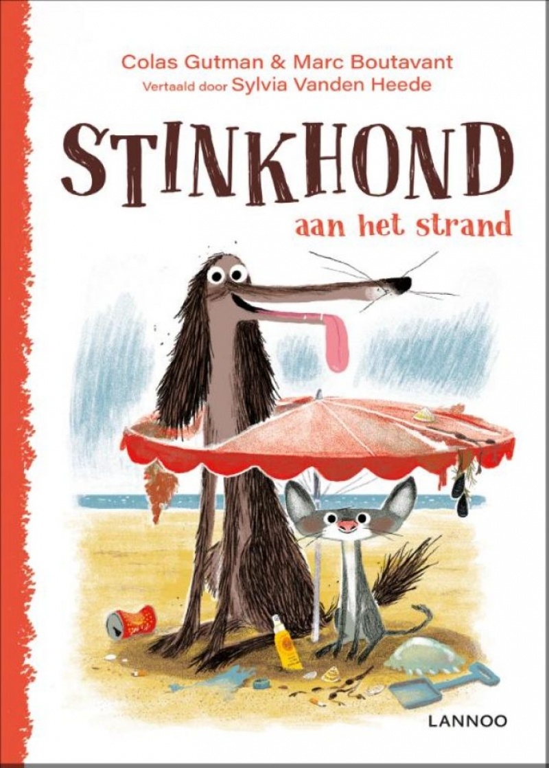 Stinkhond aan het strand afbeelding
