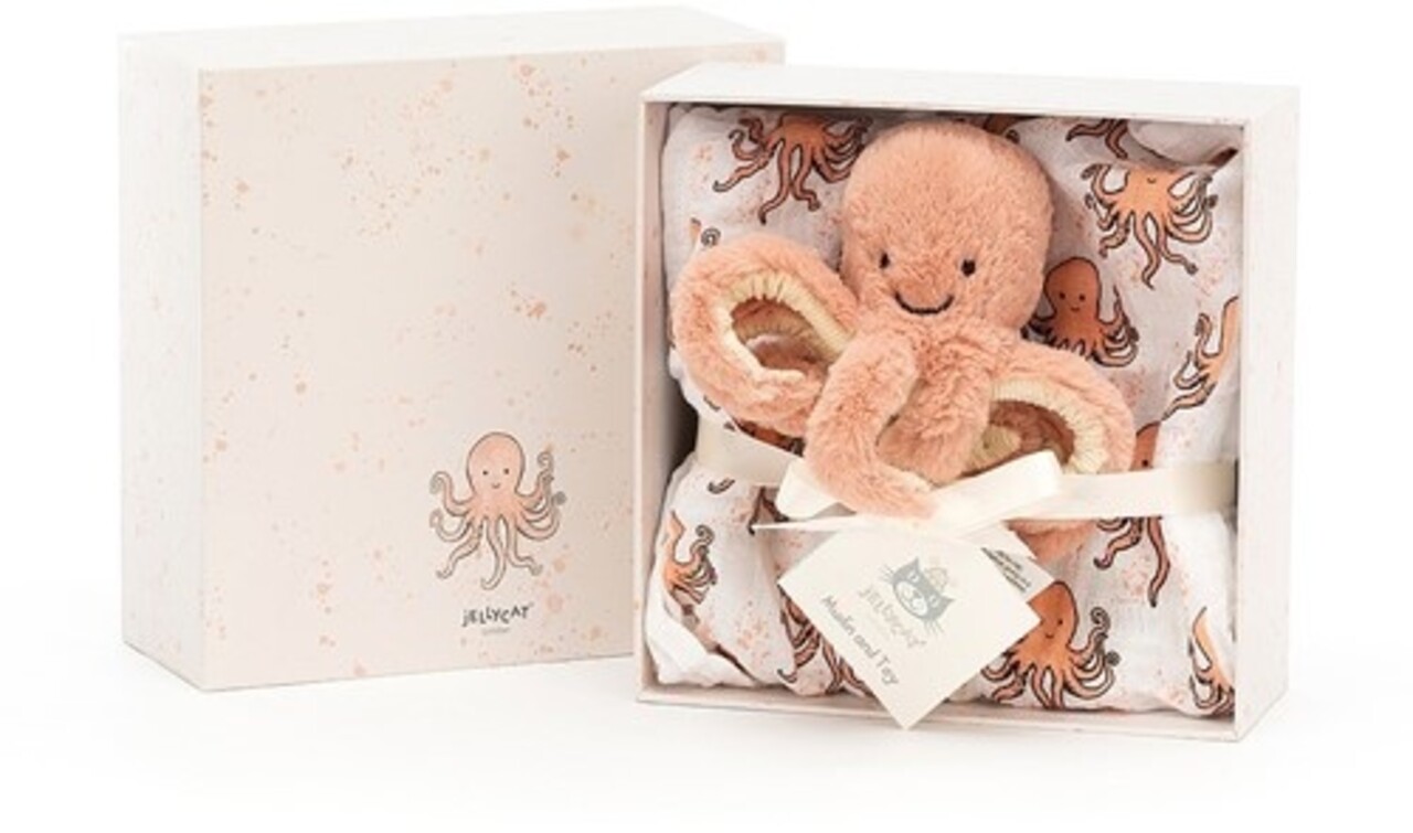 Jellycat Odell Octopus cadeauset Jellycat Odell Octopus cadeauset