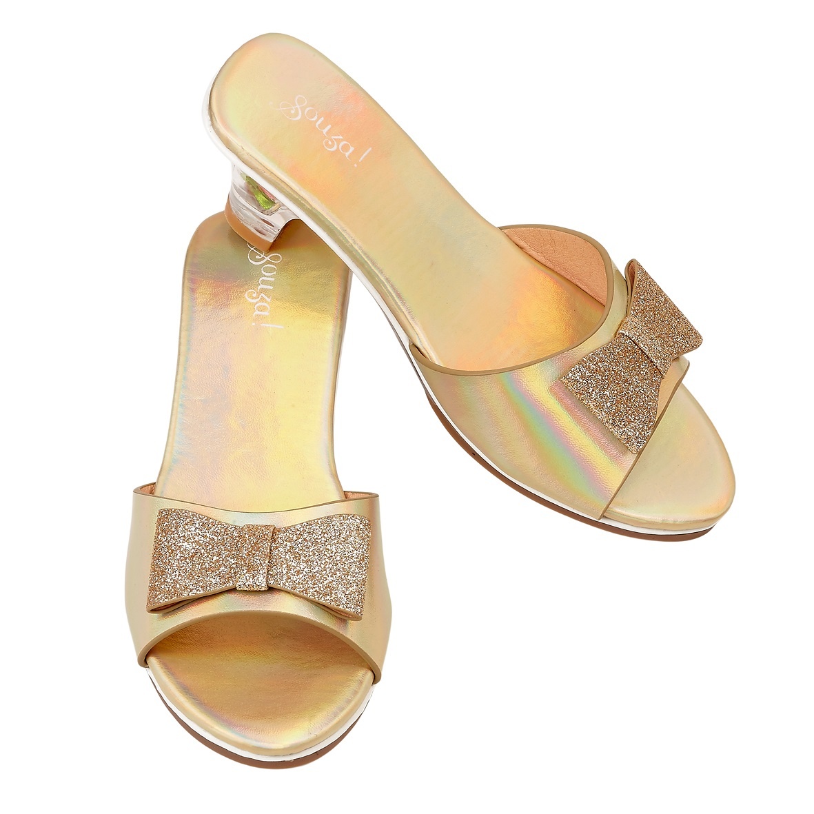 Slipper met hak | Emmeline goud afbeelding