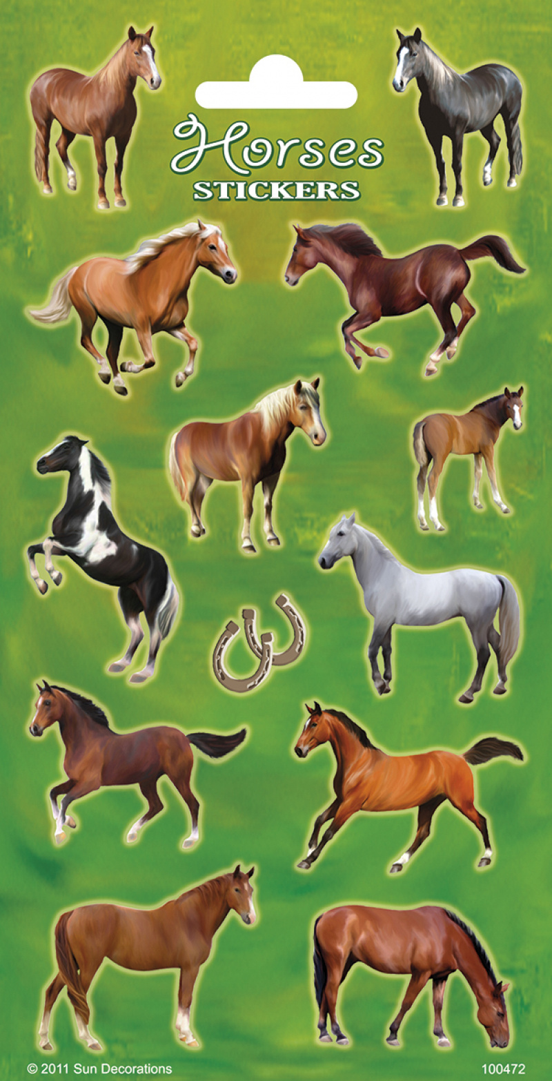 Stickervel Paarden (Groen) afbeelding