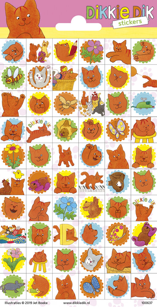 Stickervel Dikkie Dik Stickervel Dikkie Dik
